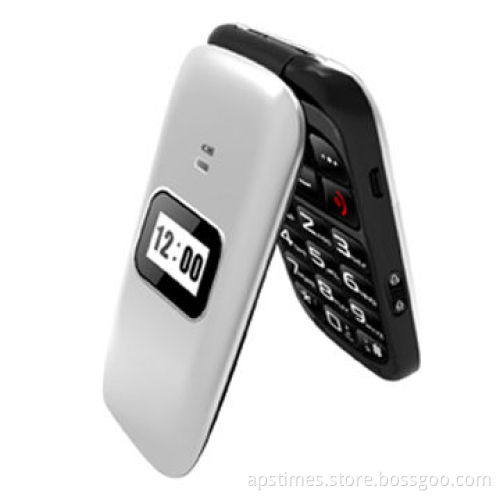 2.4-inch Clamshell Senior Phone with External Display, FM Radio, Bluetooth, HAC M3/T3 and Magnifier